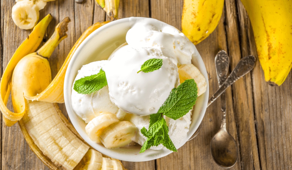 Rezept für Bananen Nice Cream aus 2 Zutaten