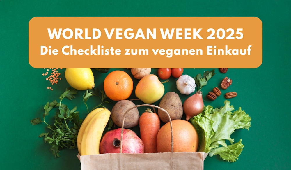 vegane Einkaufsliste mit veganen Produkten