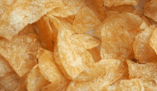 viele Chips in Nahaufnahme