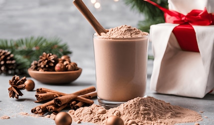 weihnachtliches Proteinpulver