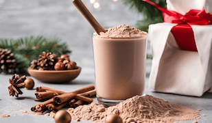 weihnachtliches Proteinpulver